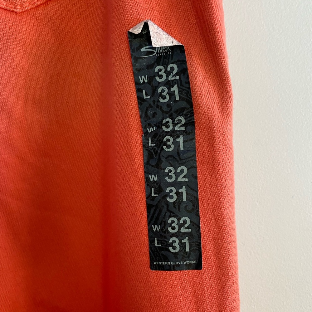 New Silver Jeans Co Aiko skinny orange/red ombré - Picture 5 of 6